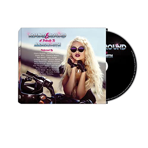 Aerosmith tribute album CD case featuring a blonde woman on a motorcycle.