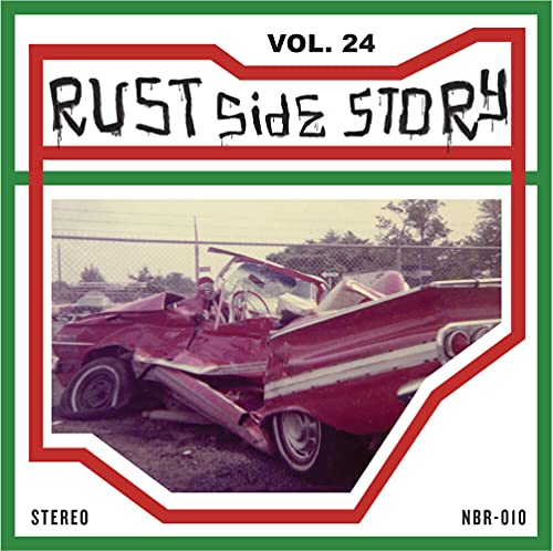 Vinyl album cover: “Rust Side Story” featuring a wrecked red car.