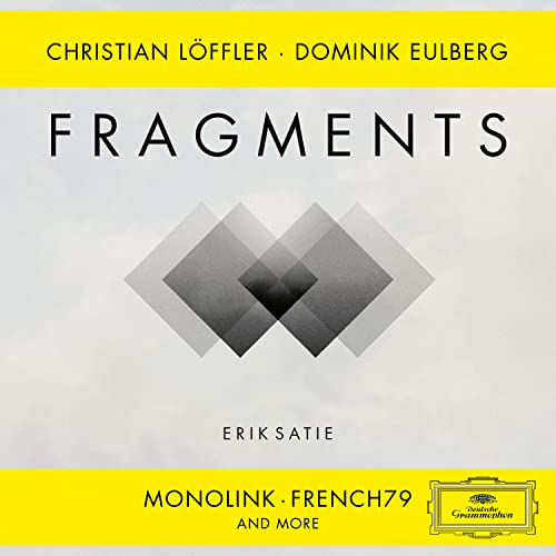 CD cover for “Fragments” by Satie, featuring layered diamond shapes.