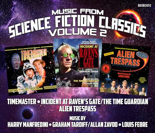 CD box set cover featuring film posters for science fiction soundtracks.