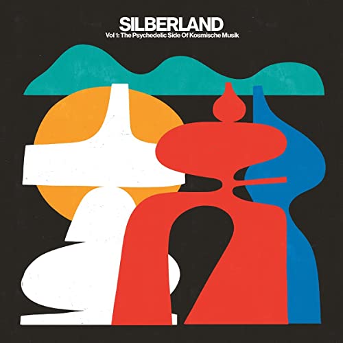 CD cover with abstract shapes in red, blue, orange, and teal.