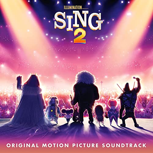 “Sing 2” soundtrack CD cover with animated characters on a stage.