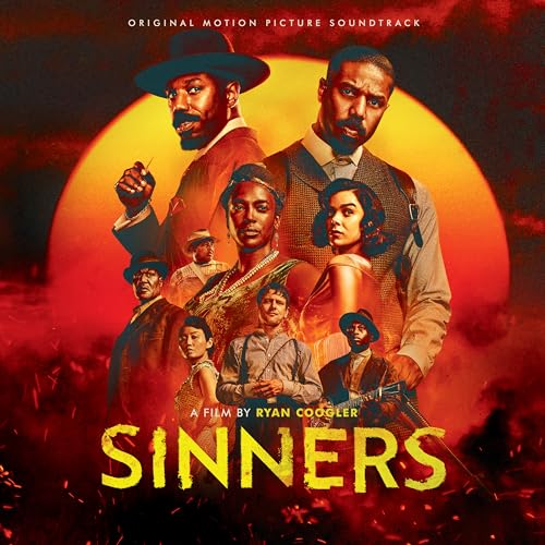 CD cover for “Sinners” featuring a group portrait with a golden backdrop.
