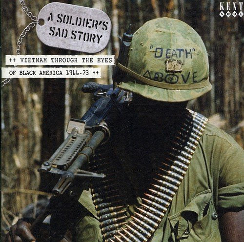 "CD cover featuring a soldier in camouflage with 'death above' on his helmet."