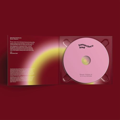 CD case with a pink disc and red/yellow abstract background.
