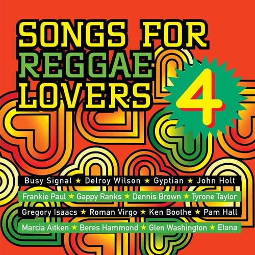 CD cover for “Songs For Reggae Lovers Vol. 4” with orange and green design.