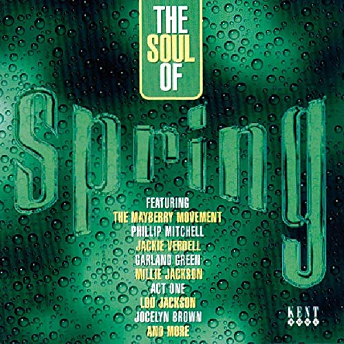CD cover for "Soul Of Spring" with water droplets and green text.