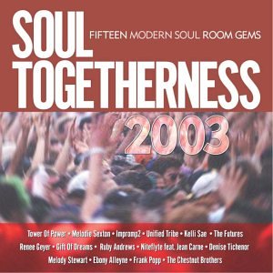 CD cover for “Soul Togetherness 2003” with a crowd and white text.