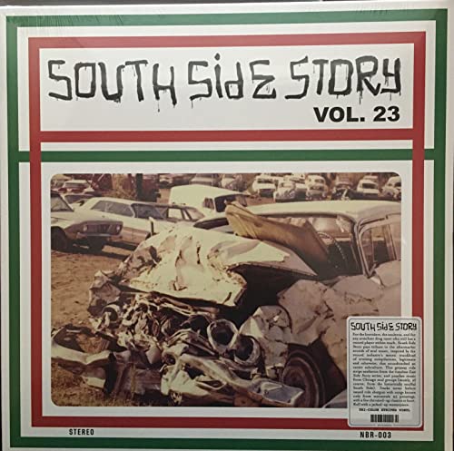 Vinyl album cover featuring a wrecked car with South Side Story Vol. 23 text.