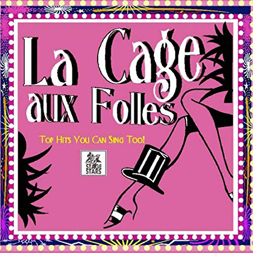 CD cover for “La Cage aux Folles” karaoke tracks with legs and hat.