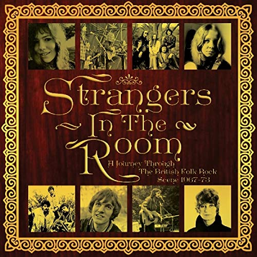 "Three copies of a book titled 'Strangers in the Room' with an open booklet."