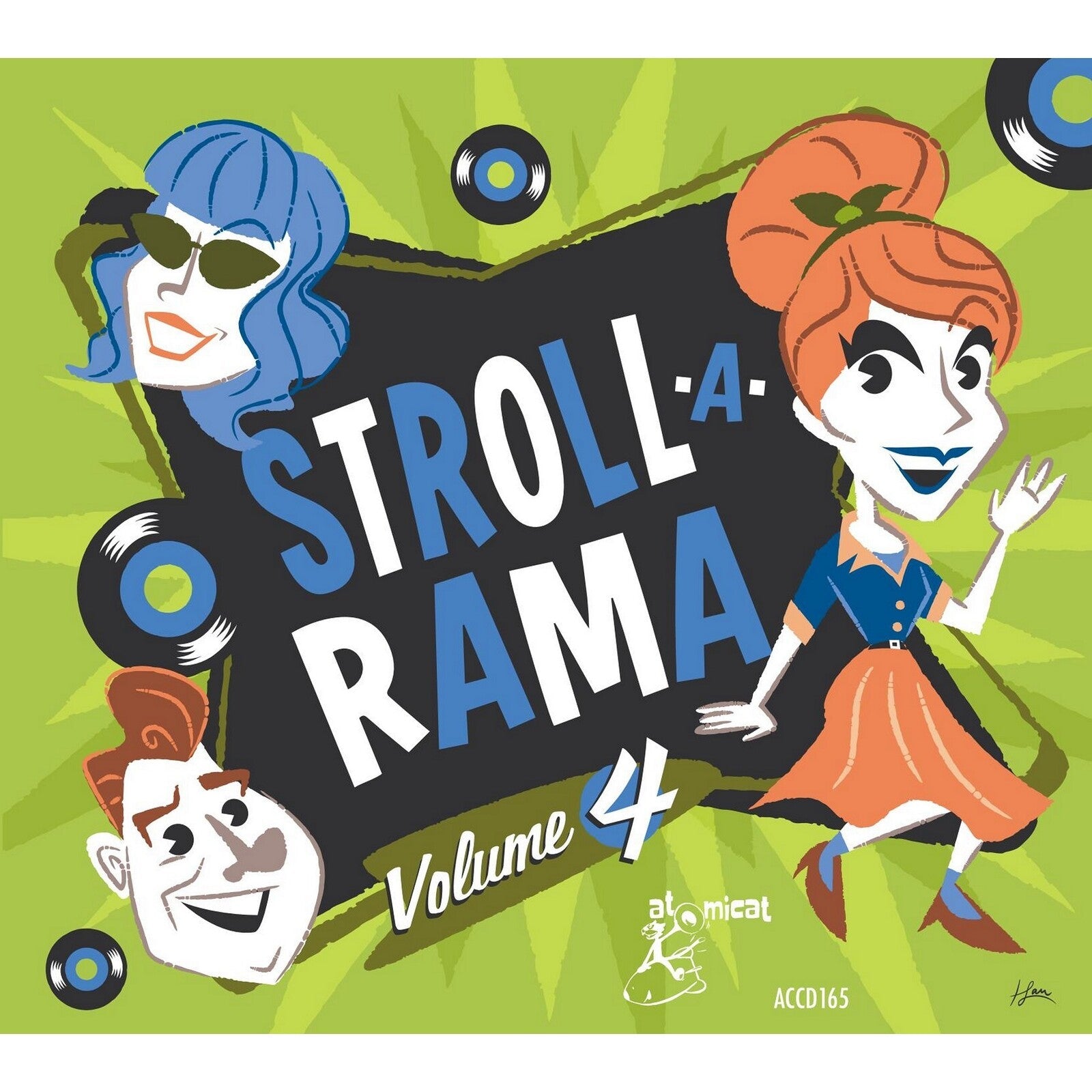 CD cover for “Stroll A Rama Vol 4” featuring cartoon figures.