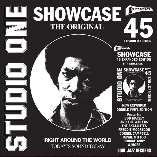 CD cover for "Studio One Showcase 45" featuring Bob Marley’s portrait.