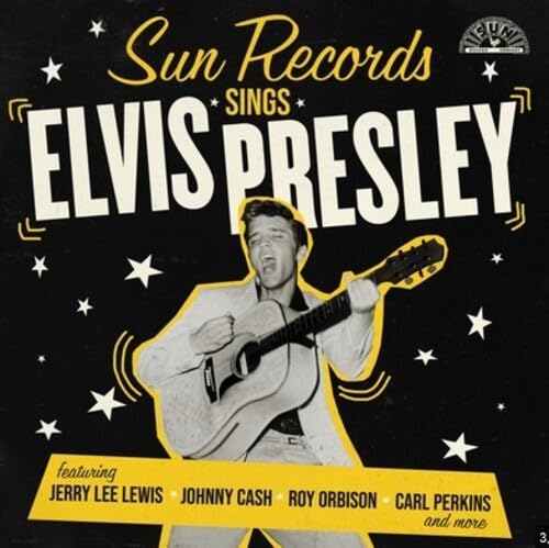 CD cover: Elvis Presley with guitar, Sun Records logo, stars, and text.