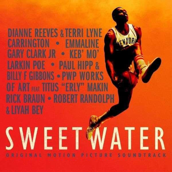 “Sweetwater” soundtrack CD cover featuring a basketball player in mid-air.