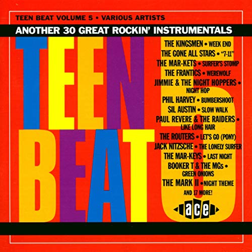 CD cover for "Teen Beat Volume 5" with colorful text and artist list.