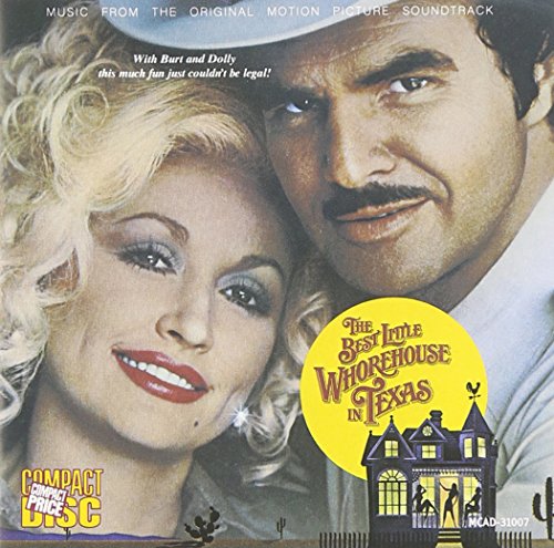 CD cover featuring Dolly Parton, Burt Reynolds, and a cartoon house.