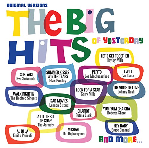 CD cover titled The Big Hits of Yesterday with colorful text and song titles.