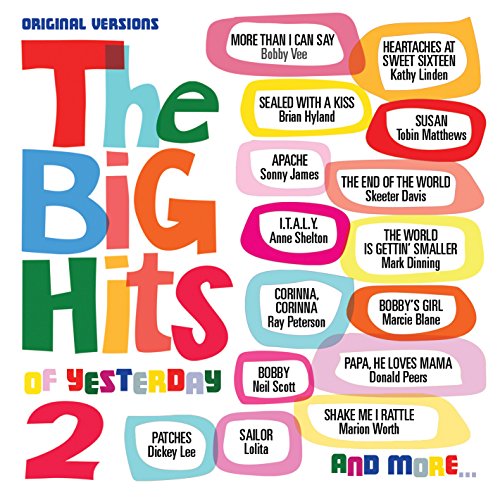 CD cover for “The Big Hits of Yesterday Vol. 2” with song titles.