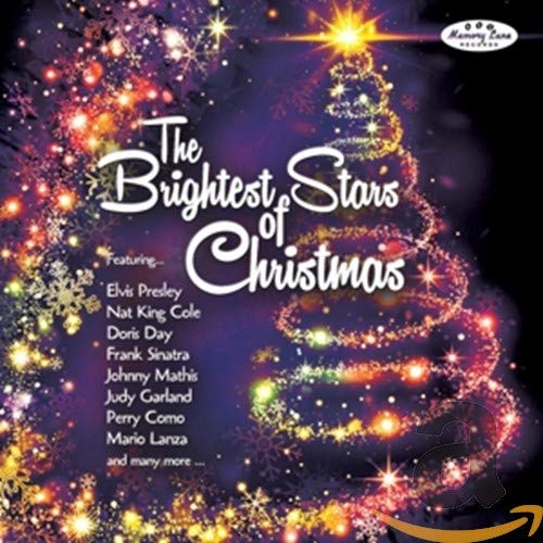 Christmas CD cover with a sparkling tree and artist names listed.