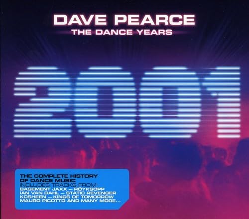 CD cover for “The Dance Years-2001” featuring blue neon-style text.