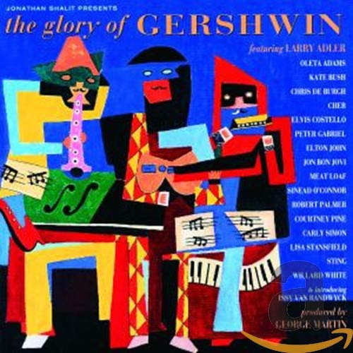 CD cover for “The Glory of Gershwin” featuring abstract, colorful figures.
