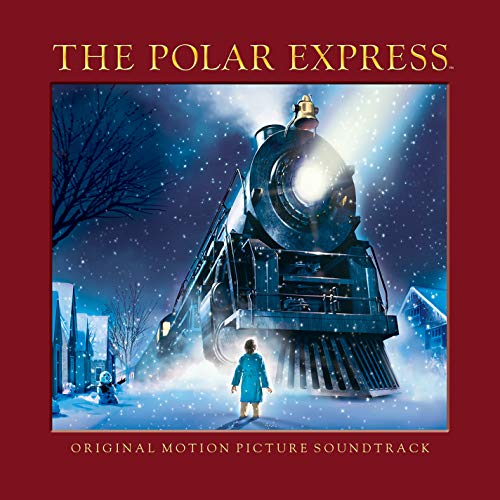 The Polar Express soundtrack album cover with a train and child in snow.