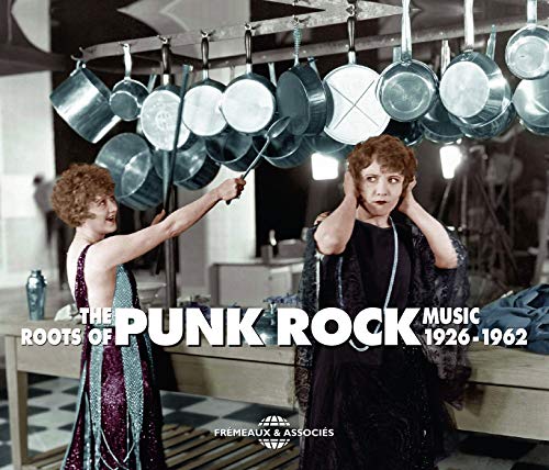 CD cover featuring two women and hanging pots, titled "The Roots of Punk Rock Music.