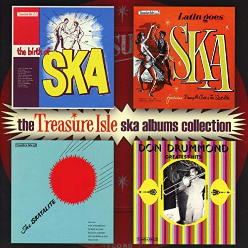 Four album covers for The Treasure Isle Ska Albums Collection arranged in a grid.