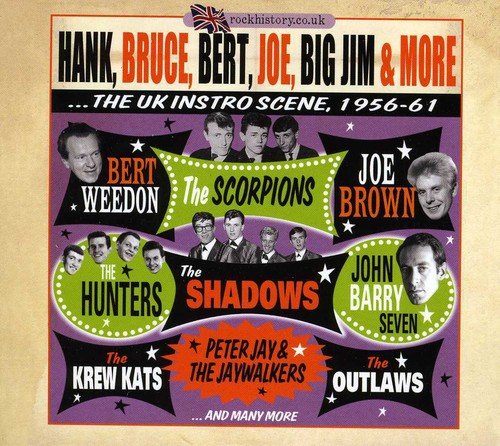 "CD cover with various artists' photos and names on a purple background."