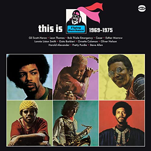 Album cover for “This Is Flying Dutchman 1969-1975” featuring portraits of musicians.