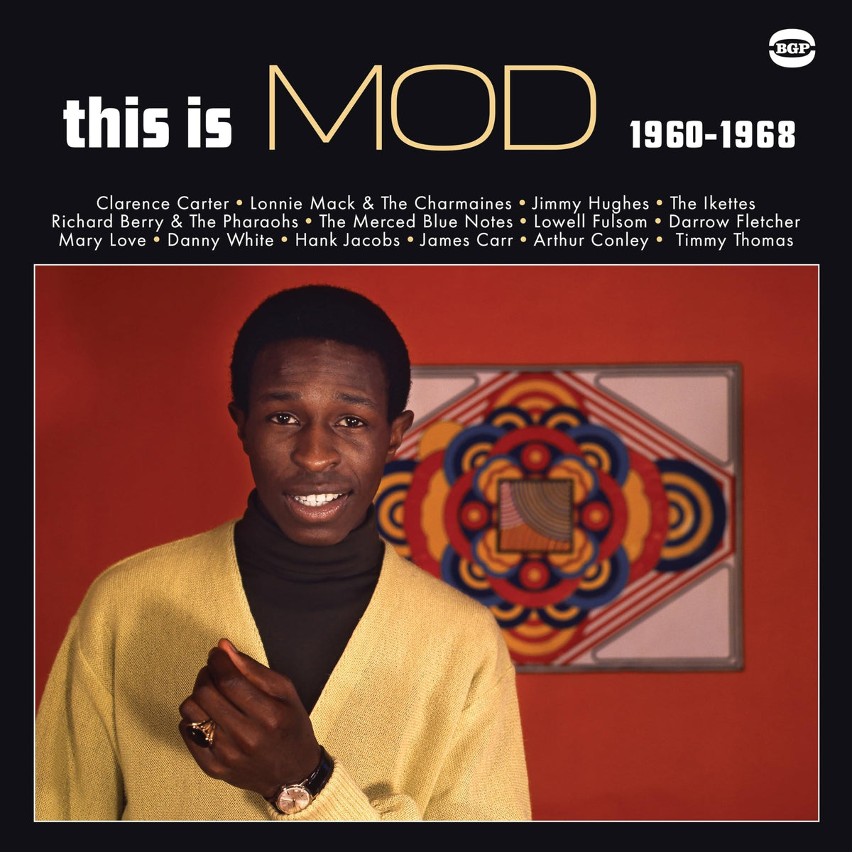 Vinyl album cover for "This Is Mod 1960-1968" featuring a portrait and abstract design.