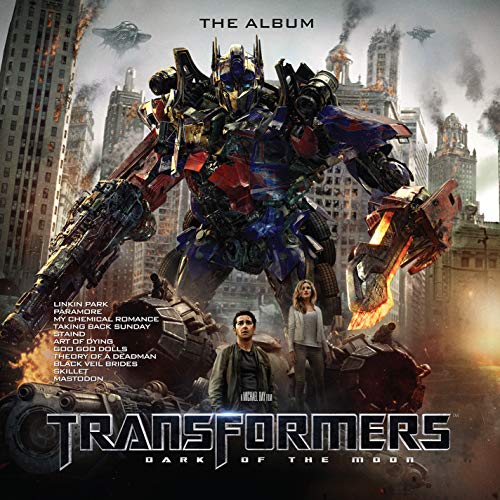 Vinyl record of the Transformers: Dark of the Moon soundtrack with cover art.