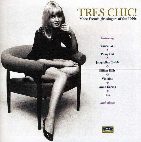 CD cover featuring a woman in a chair, titled "Tres Chic!".