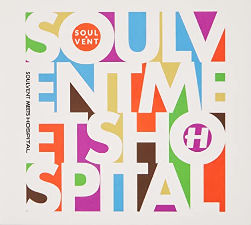 CD cover with colorful, overlapping text reading "Soulvent Meets Hospital".