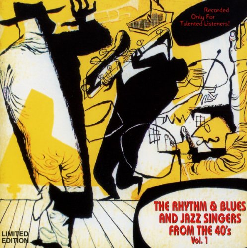 CD cover with abstract black figures on a yellow and white background.