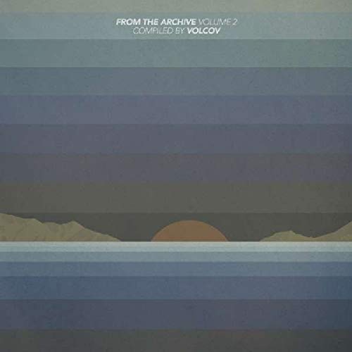 Vinyl record cover with layered blue and brown horizon landscape.