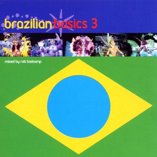 CD cover with Brazilian flag and carnival performers imagery.