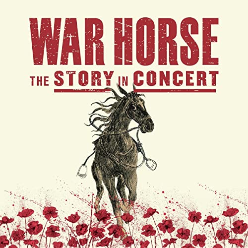 “War Horse” album cover featuring a sketched horse amidst red poppies.