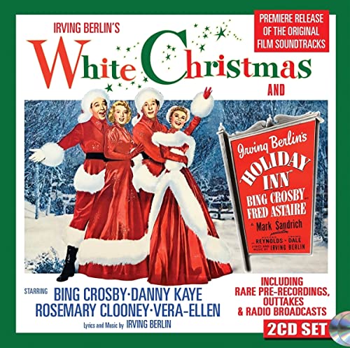 CD cover showing four performers in red holiday costumes against a snowy background.