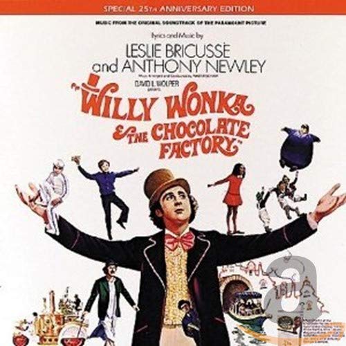 Willy Wonka & The Chocolate Factory" CD cover with film characters.