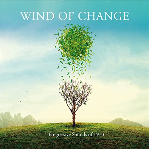 CD cover showing a tree with floating leaves against a blue sky and hills.