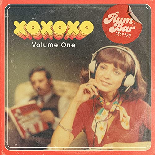 CD cover: woman with headphones, retro design, and “XOXOXO” text.