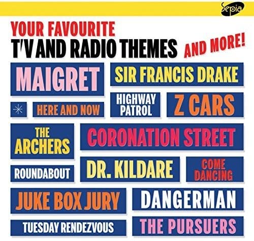 CD cover with the title and various TV and radio show names in boxes.