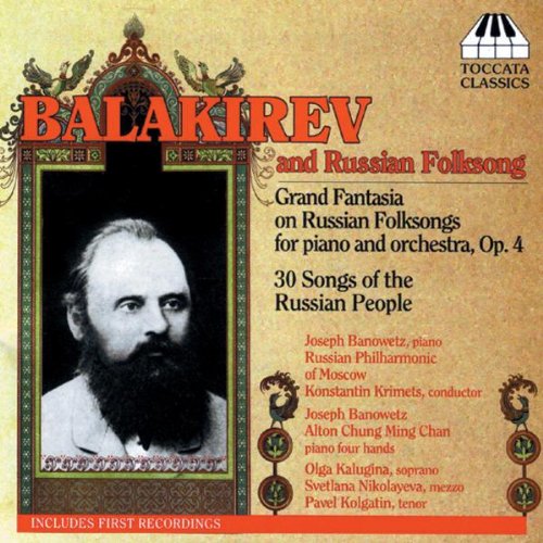 CD cover for Balakirev’s “Grand Fantasia” featuring a portrait of the composer.