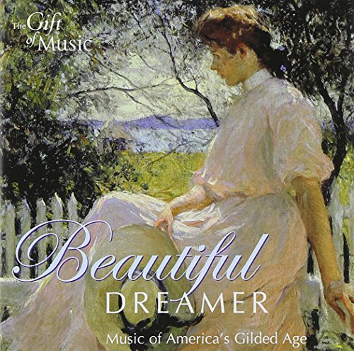CD cover: painting of a woman in a garden, titled "Beautiful Dreamer".