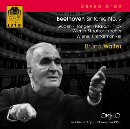 CD cover: Beethoven's Symphony No. 9 with conductor Bruno Walter’s portrait.