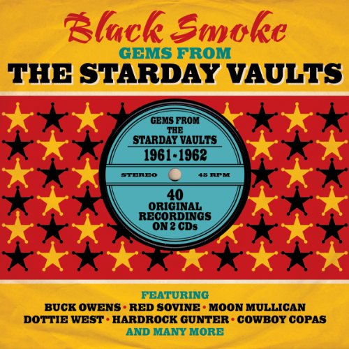 CD cover titled Black Smoke featuring a vinyl record graphic on a star pattern.