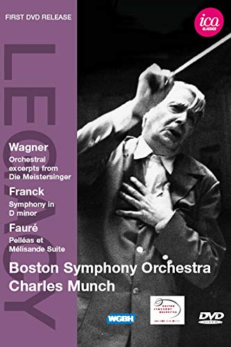 DVD cover featuring conductor Charles Munch with the Boston Symphony Orchestra.