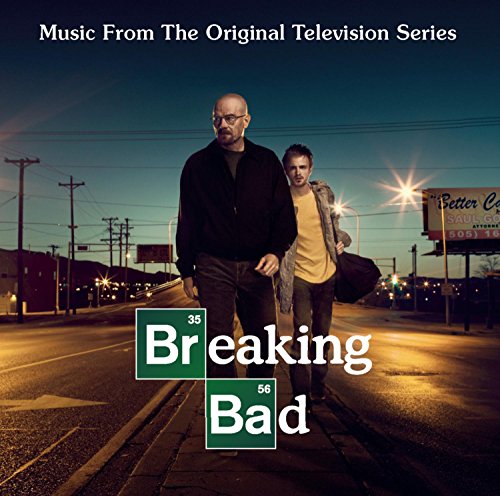 “Breaking Bad” CD cover featuring Walter White and Jesse Pinkman on a road.